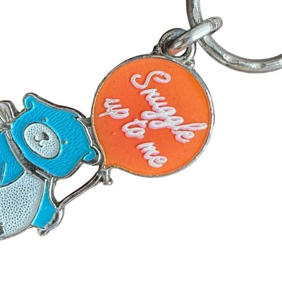 Vintage Snuggly Blue Bear Key Chain - Picture 2 of 4